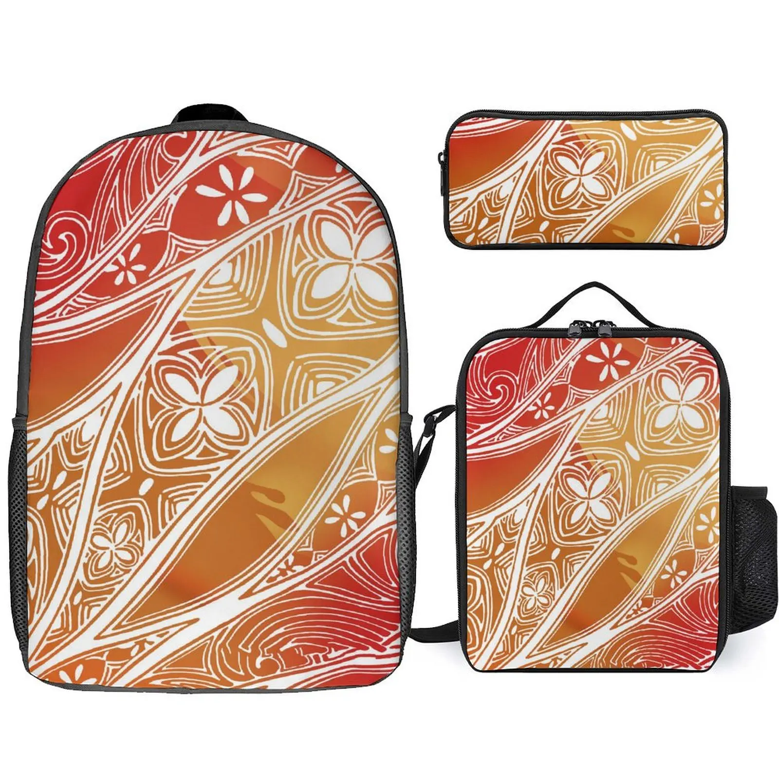 

Exquisite Lunch Bag Custom-Printed Classic Large-Capacity New Backpack Student Polynesian Laptop Shoulder Bag Casual Schoolbag