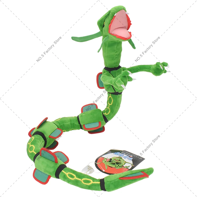 Anime pokemon kawaii brilhante rayquaza boneca de pelúcia boneco de brinquedo de pelúcia qualidade peluche animais de pelúcia ótimo presente de