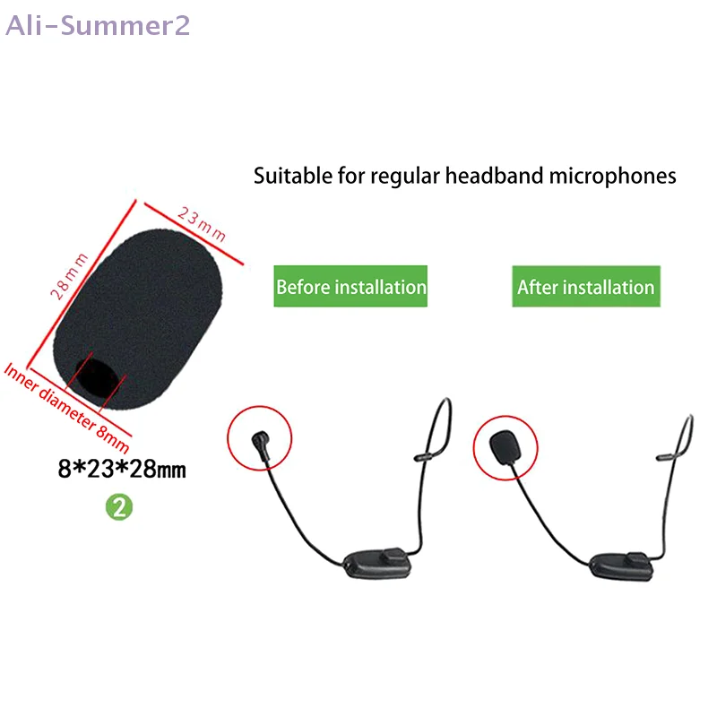 {Summer2}Protect Your Motorcycle Intercom Bluetooth Headset with Our 10PCS Microphone Sponges.
