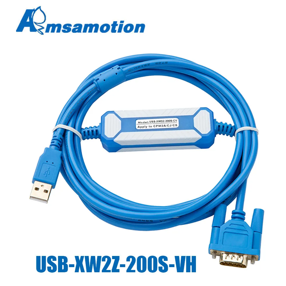 

Amsamotion Upgraded PLC Programming Cable USB-XW2Z-200S-VH for Omron CQM1H / CPM2C Series USB To RS232 for COM1/cm2a/cs