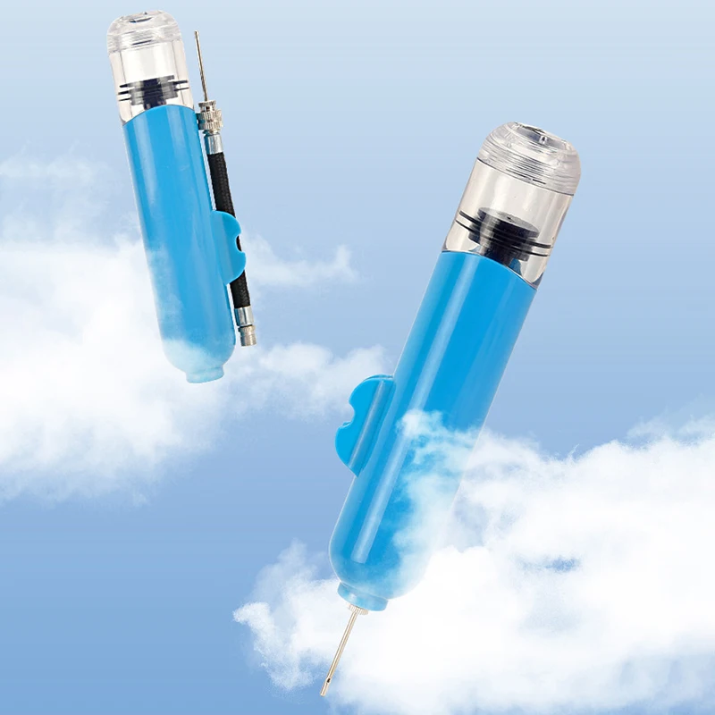 16 センチメートルミニボールポンプポータブルプラスチックデュアルアクションスポーツボールバスケットボールサッカーサッカーヨガボールハンドエアポンプインフレーターなし