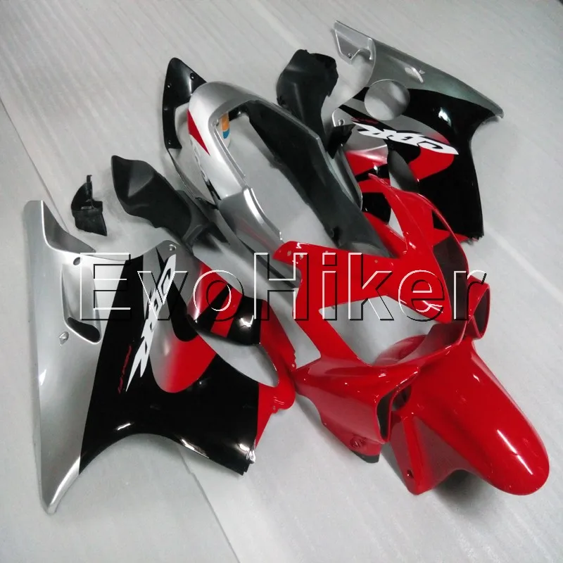 injection Fairings kit for CBR600 F4i 2004 2005 2006 2007 red silver black CBR 600 F4i 04 05 06 07 ABS Plastic Bodywork Set