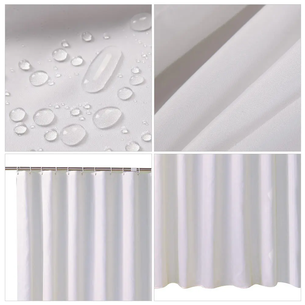 

Waterproof Thickened Shower Curtain Premium Polyester Bath Hanging Curtain Opaque Anti-Wrinkle Privacy Partition