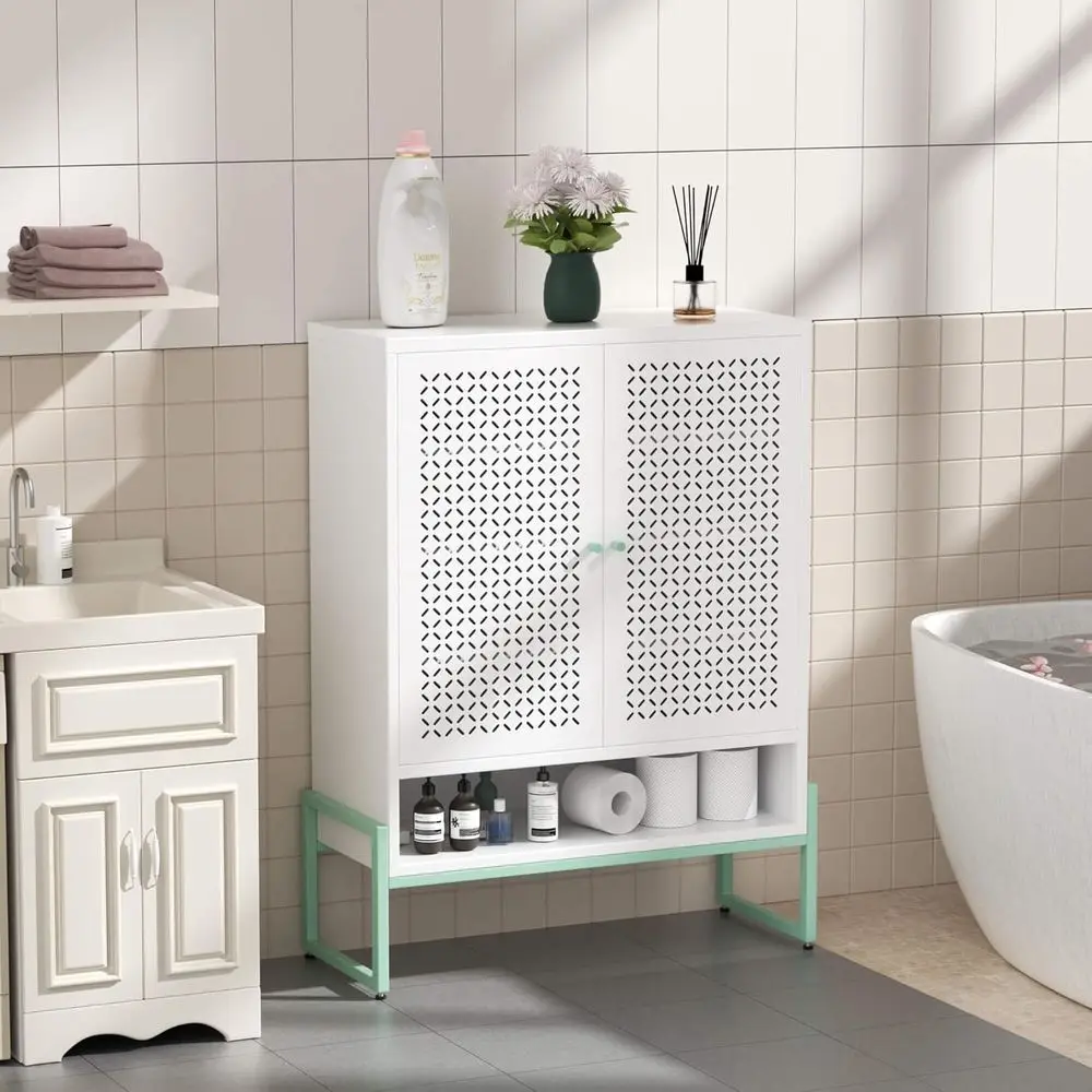 

Компактный металлический шкаф для хранения для ванной, обуви, прихожей, прачечной, кладовой, кухни и домашнего офиса - 42.5 x 33.1 x 13.8