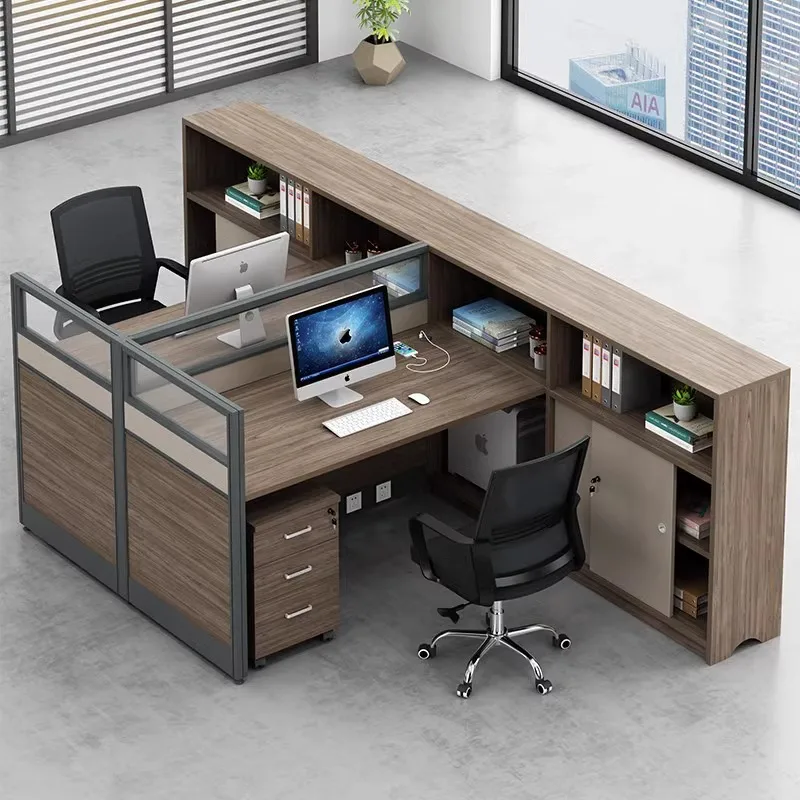 Desk simple modern screen partition workstation office staff table staff three-person office desk and chair combination