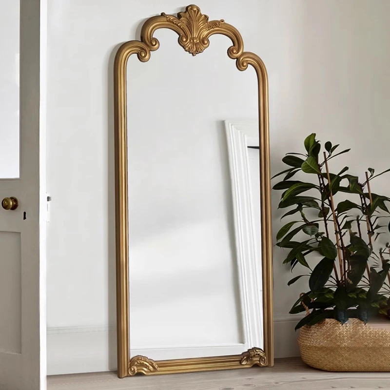 

Gold Luxury Interior Mirror Nordic Design Frame Rectangle Mirror Living Room Vintage Specchio Da Parete Bedroom Decoration