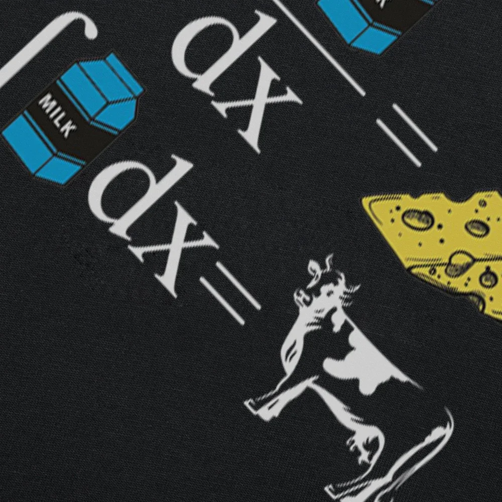 مضحك العلوم الرياضيات تي شيرت ، الحليب التفاضلية الجبن ، حساب الحليب الأبقار ، مزارع قصيرة الأكمام ، حجم الاتحاد الأوروبي