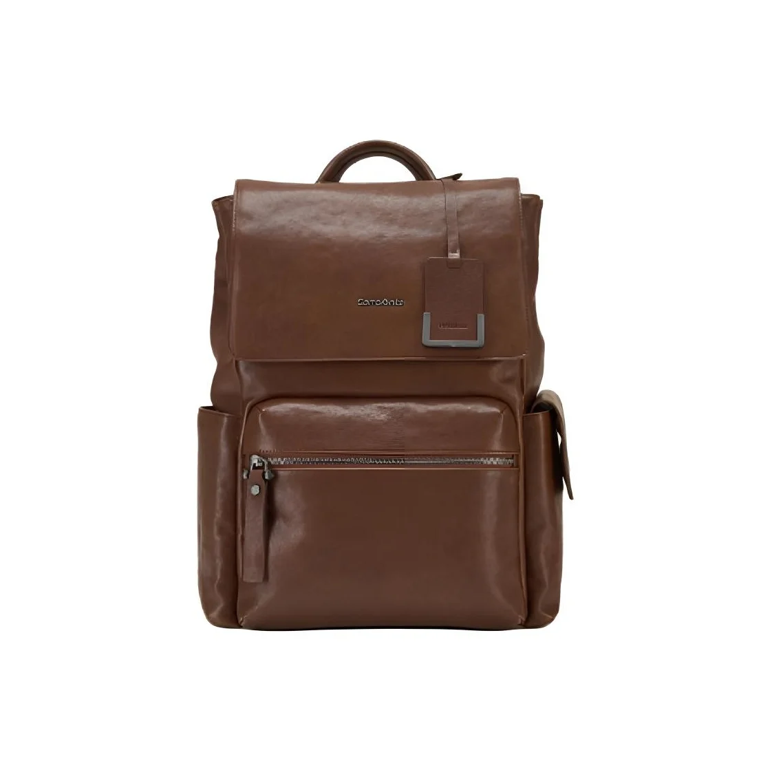 SAMSONITE Cow Leather Backpack Regular Unisex Brown NS103101
