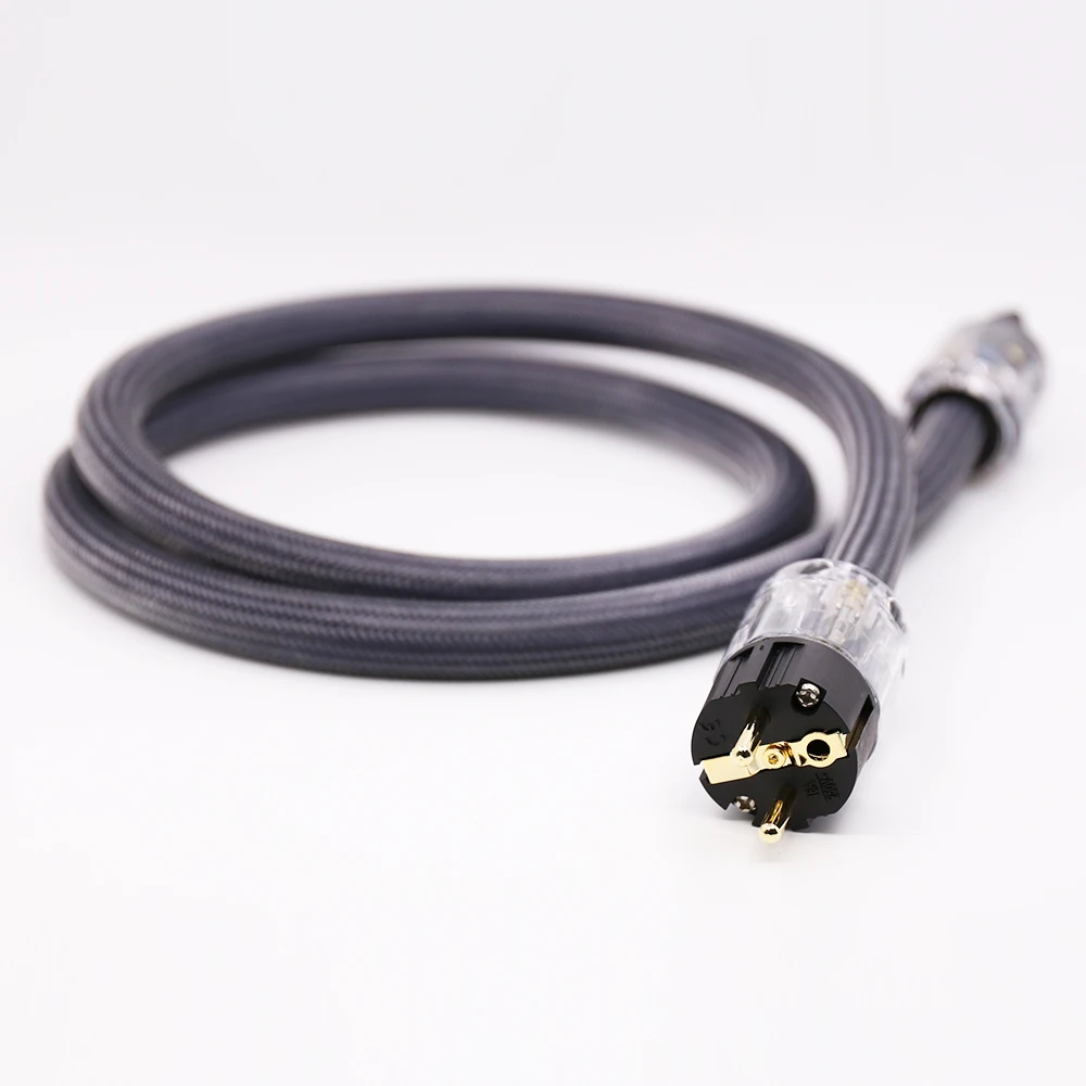 Hi-End 400 signature hifi audio US/EU power cord pure copper power cable with P-029/P-029E power plug connector