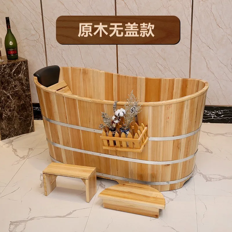 

Hospital wooden bucket bathtub adult whole body household sweat fumigation Yao real wooden bath bucket