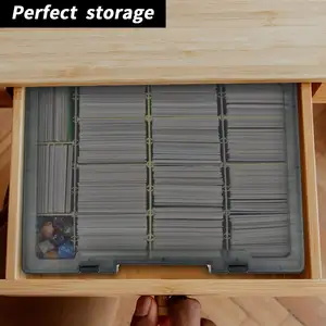 Bilashmart Trading Card Storage Box 2300+ Playing Card Case Holder Organizer Compatible with PM TCG/Yugioh/CAH/Phase 10