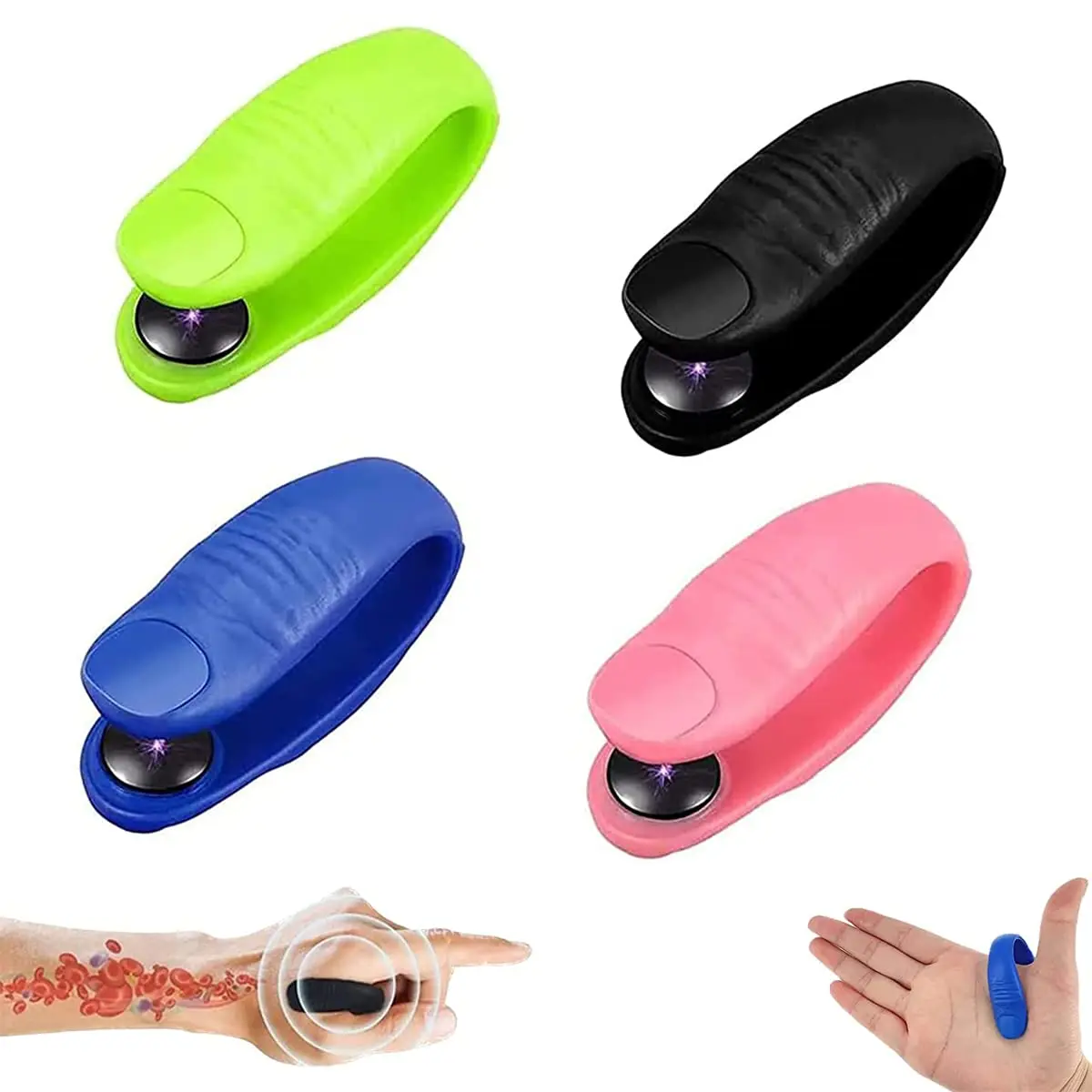 

4pcs Acupressure Point Clip Hand Pressure Point Clip Hypoglycemia Acupoint Clip Portable Acupuncture Point Clip Relieves Tension