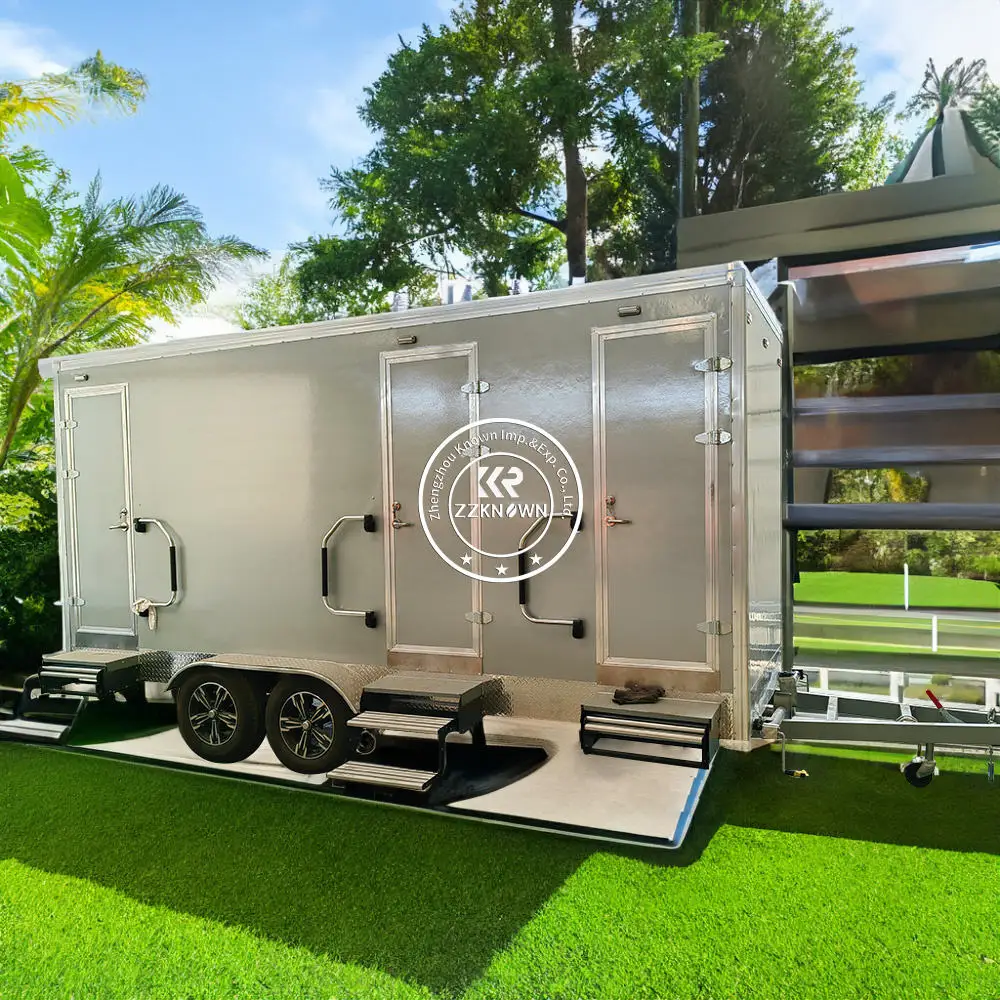 

2024 Luxury Portable Toilet Mobile Restroom Mobile Trailer Modular Temporary Mobile Toilet