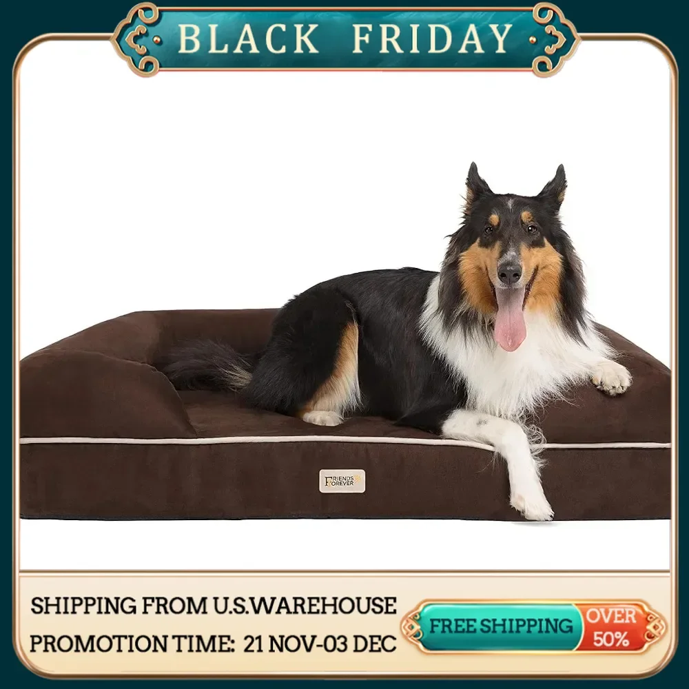 Orthopedic Dog Sofa Memory Foam Mattress Pet Bed for Dog Kennel Wall Pillow Waterable Cover Waterproof Pad Non-Slip Bottom Plush