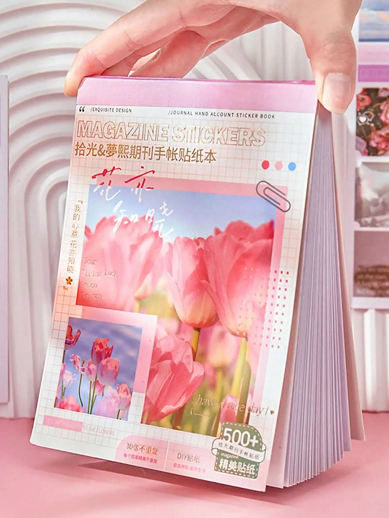 30st/boek stickerset, INS stijl landschap vintage bloem hemel decoratieve stickers voor notebook, fotolijst, telefoonhoesje, waterbot