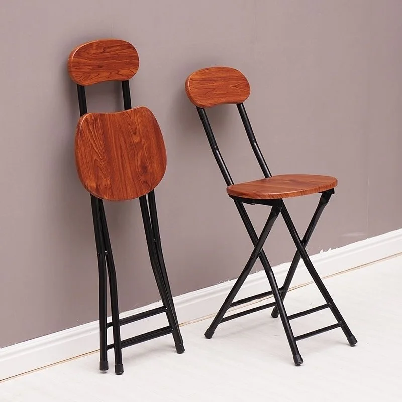 

Folding stool household dining chair back chair training chair