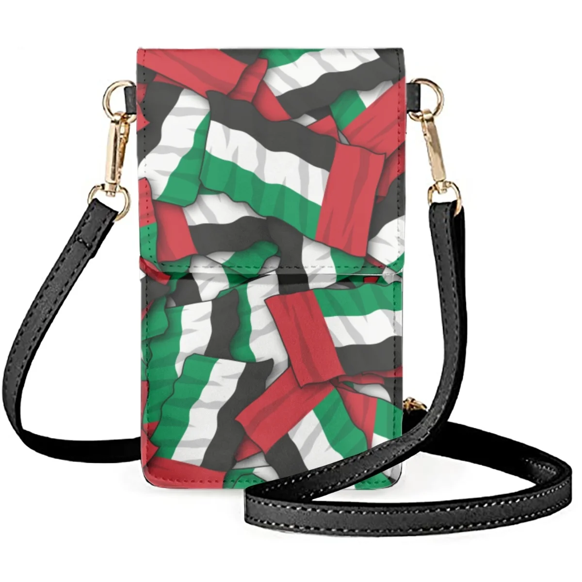 

FORUDESIGNS Cellphone Bag Unisex United Arab Emirates Flag Cell Phone Protective Assorted Flag Pattern Shoulder Bags Famous