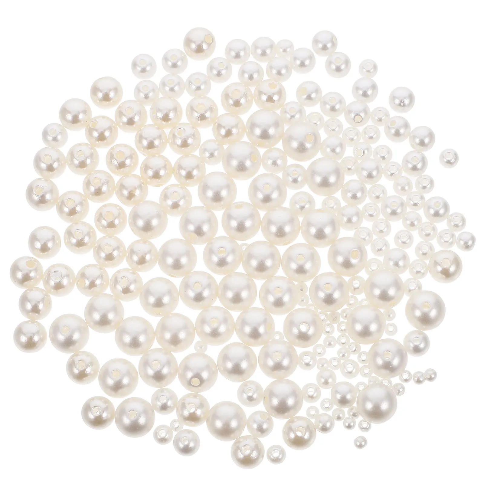 

200pcs Cultured Pearl Beads Accessories Straight Hole 4mm 6mm 8mm 10mm 12mm Jewelry Beads Crafting Buttons