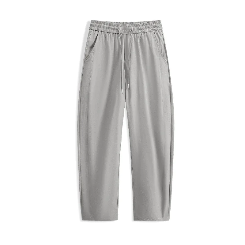 Celana Kasual Olahraga Kaki Lebar Lurus Bersirkulasi Jaring Warna Polos Tipis Musim Panas Anak Laki-laki Merek Fashion Amerika