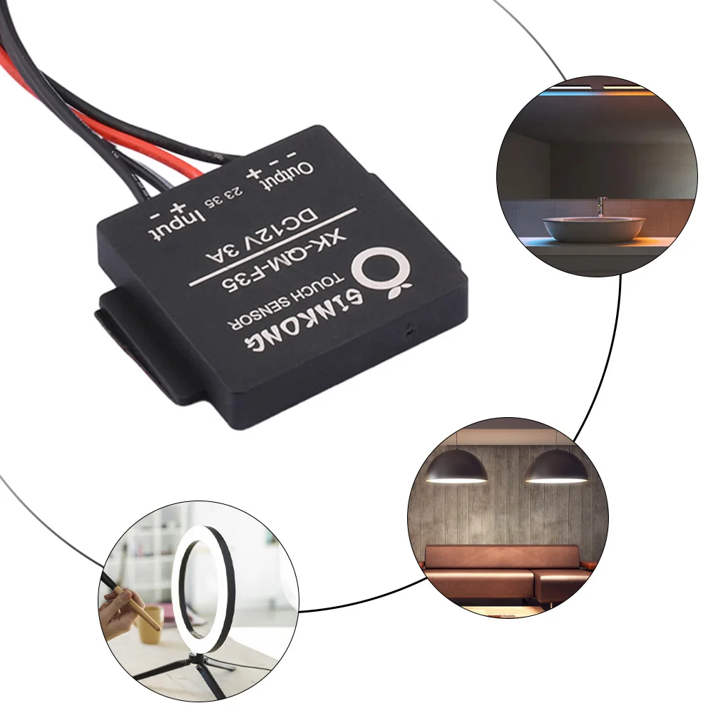 

DC12V 33A 36W Зеркальный переключатель для ванной комнаты, сенсорный датчик для светодиодного освещения, зеркальная фара, сенсорный датчик, переключатель питания 3-5 мм