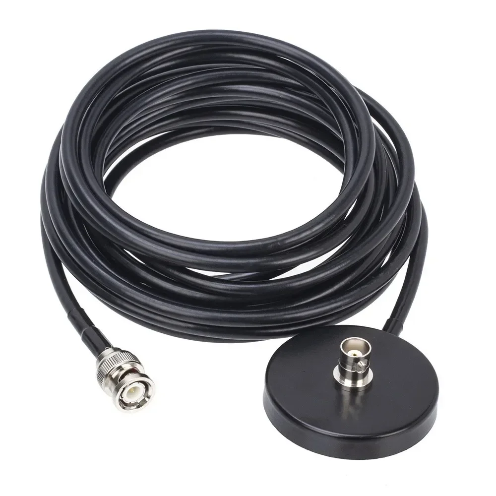 CB Radio BNC-Stecker, Antenne, Magnetfuß mit 5 m RG58-Koaxial-Verlängerungskabel