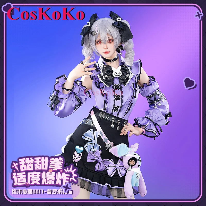 CosKoKo Prometheus Cosplay Game Honkai Impact 3 Costume Sweet Fist Explodes Moderately Dress Halloween Party Role Play Clothing