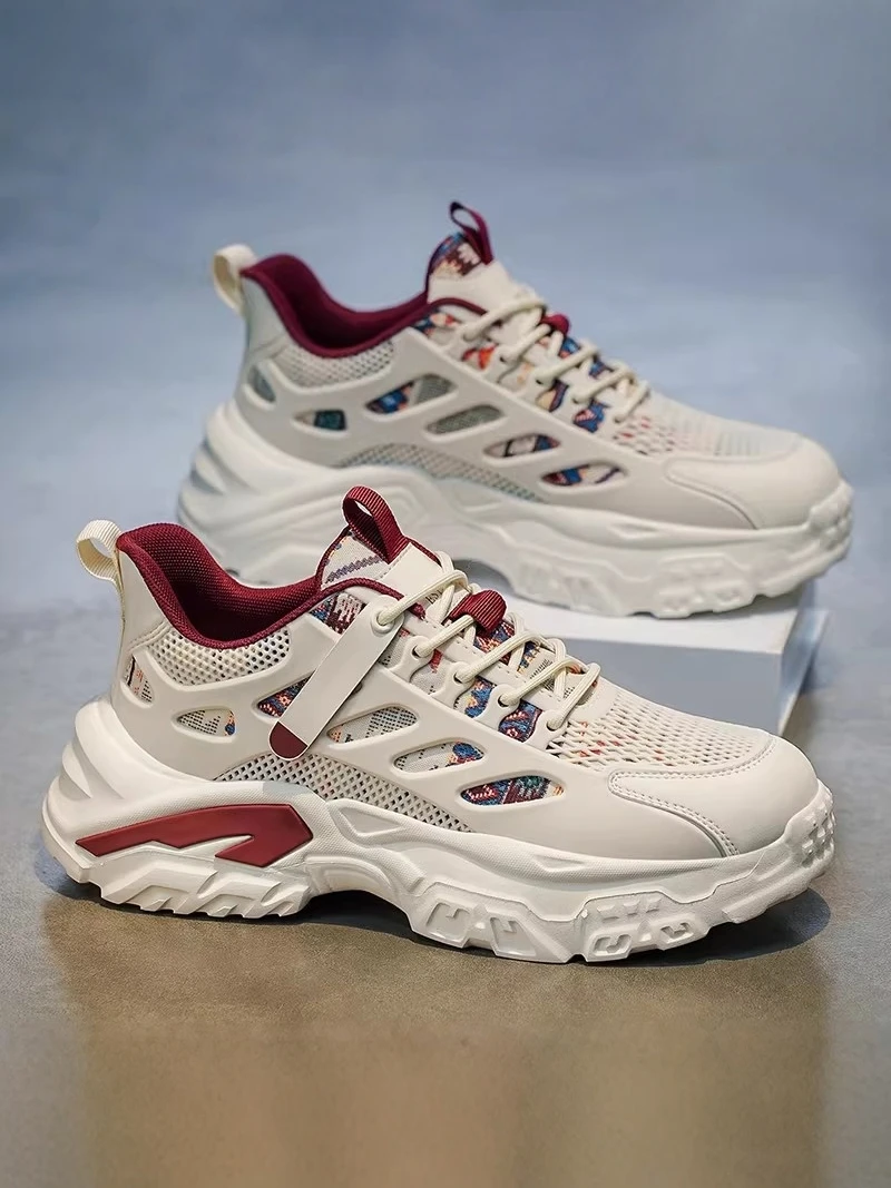 

Puyang Men's Casual Shoes 2026 New Summer Youth Thick Bottom Heightening Dad Trendy Shoes Men's Versatile Leisure Sports Shoes