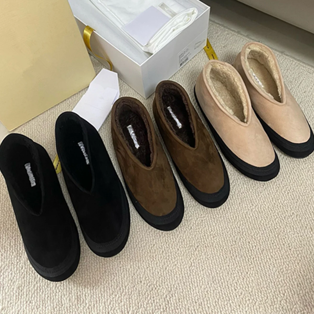 

Jenny & Dave зимняя шерстяная обувь в скандинавском стиле, минималистичные лоферы из воловьей кожи, замши, удобная теплая обувь на плоской подошве, женская обувь для женщин