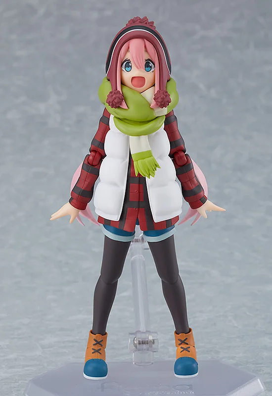 100% Original:Yuru Camp Kakamigahara nadeshiko 13cm figma PVC Action Figure Anime Figure Model Toys Figure Collection Doll Gift