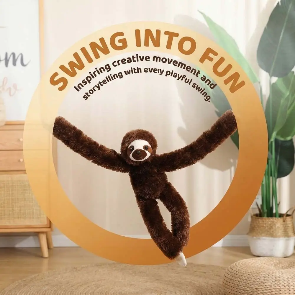 

Подарок на день рождения: реалистичная плюшевая игрушка-обезьяна с длинными руками, 50 см, имитация орангутанга для малышей