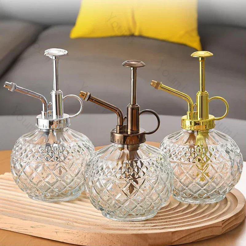 Nordic Relief Glass Spray Bottle Vintage Home Mist Sprayer Pneumatic Type Garden Sprayer Bathroom Accessories Sanitize Bottles