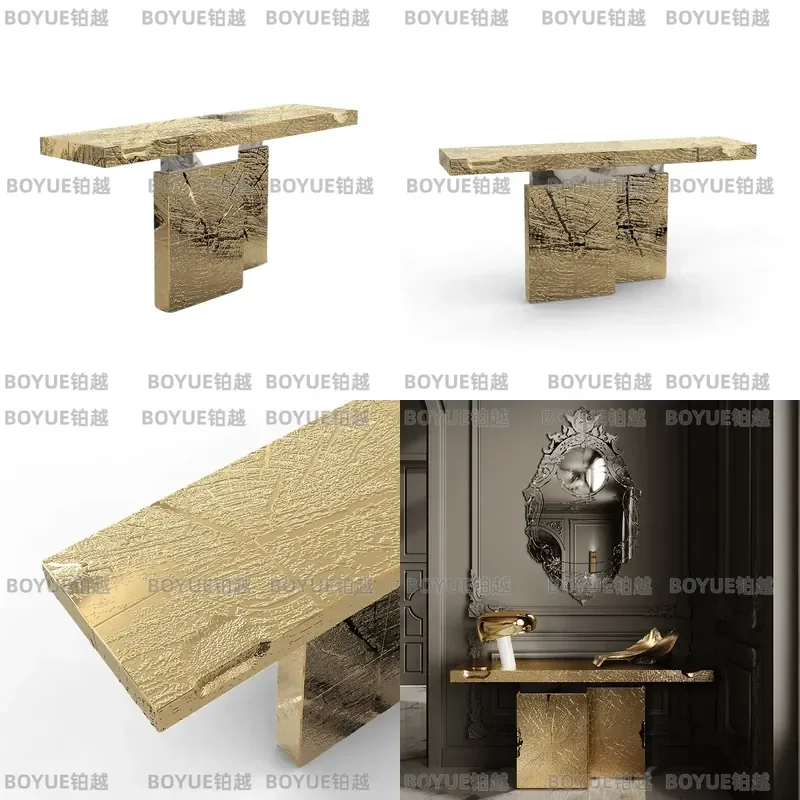 Luxury Console Table for Entryway Living Room Villa Hallway Wall Mounted Decorative Furniture Modern Elegant Home Accent