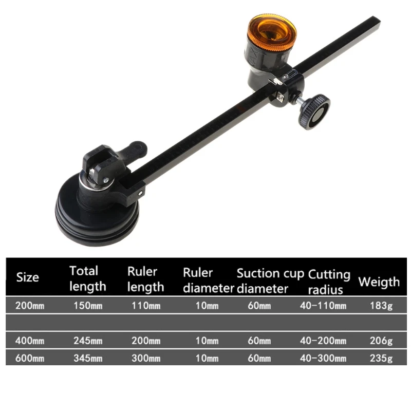 High-precision Suction Glass Circle Cutter Portable Suction Diamond Glass Cutter