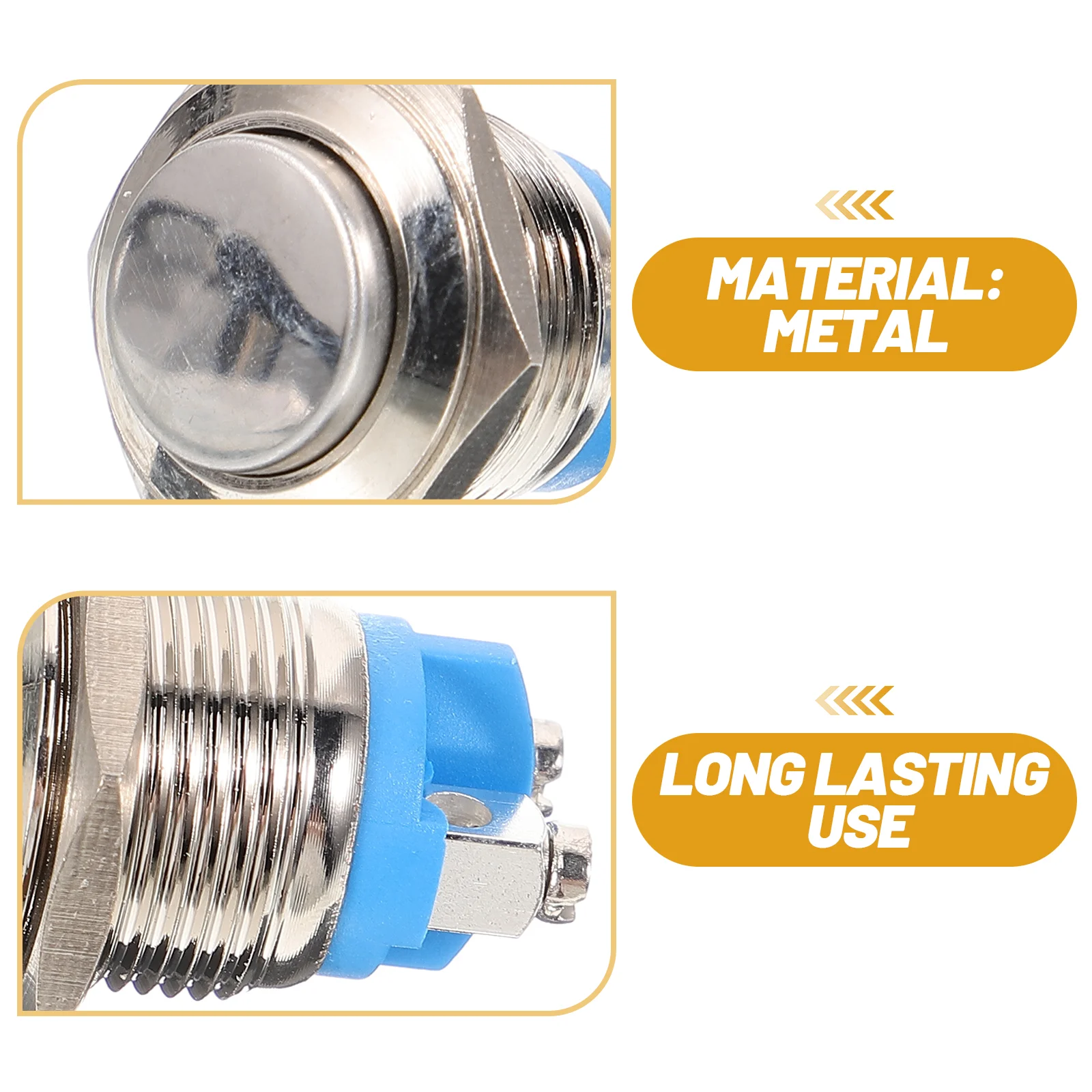 Botão da campainha para casa, Auto-resetting Ringer, Chime Door Bell Replacement Parts, Round Button Only