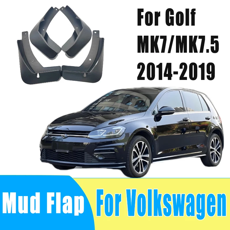 

4pcs Auto Mudguard Waterproof Prevent Mud Splashing Car Mud Flap Fender Trim Accessory For Volkswagen Golf MK7 MK7.5 2014-2019