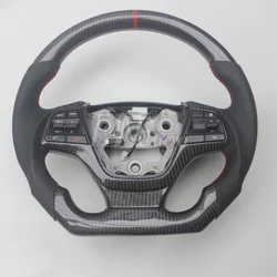 Replacement Real Carbon Fiber Steering Wheel with Leather for Hyundai Elantra 2016-2021