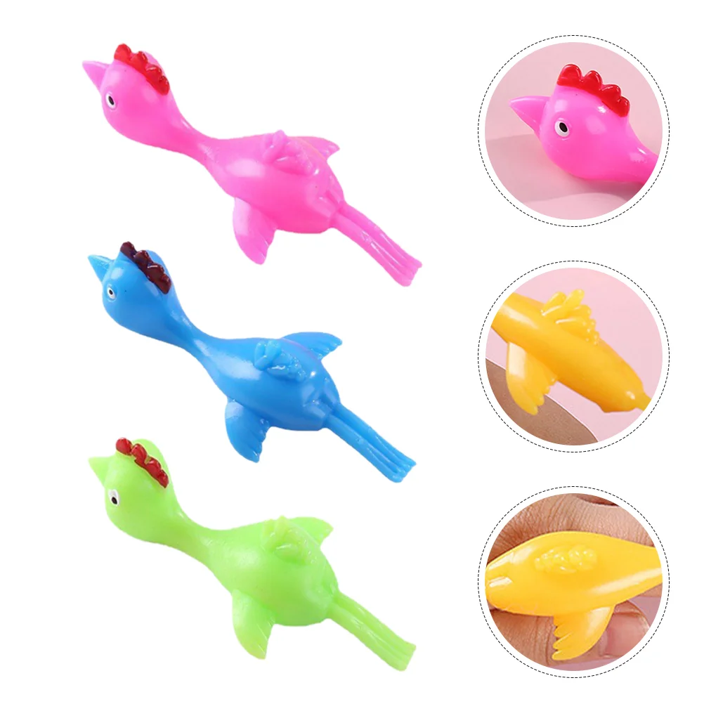 30 Pcs Dinosaur Toy Elastic Finger Interesting Kids Funny Fingertip Turkey Toys Stress Reliever Child