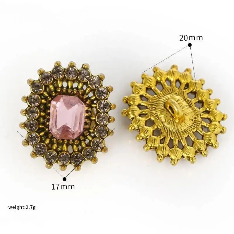 Vintage-Metallknöpfe, künstlerische, herzförmige Dekorationsknöpfe für Kleidung, Taschen, DIY-Bastelzubehör – Detail 5