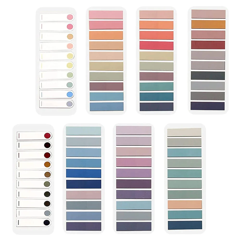 

8 Colorful Reading Markers Adhesive Highlighter Transparent Tabs Sentence Strips Book Supply Notes Stickers Office