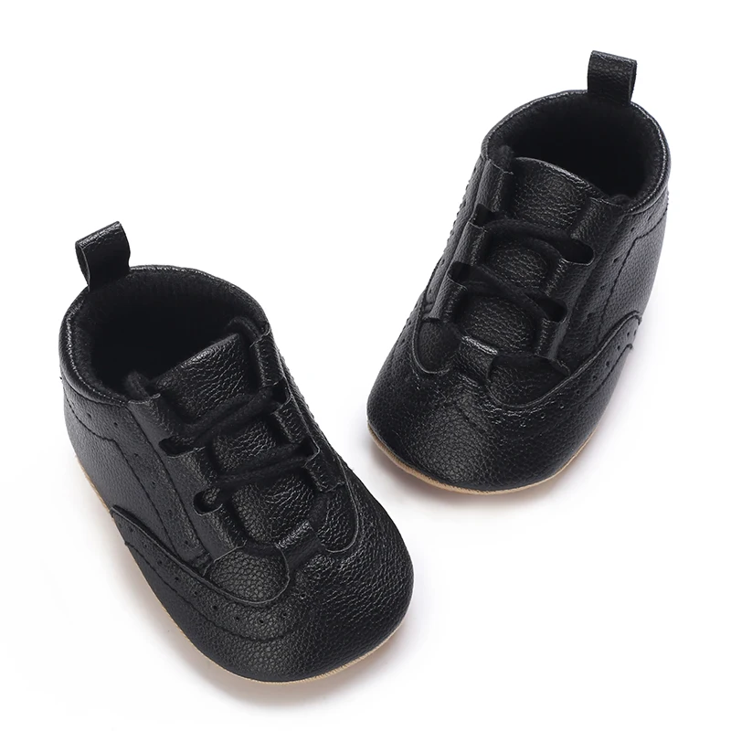 

Toddler Fashion Sneakers - Unisex Baby Casual Sport Shoes - Lace-up Geometric Pattern - Spring/Fall All-Season PU Upper with Com