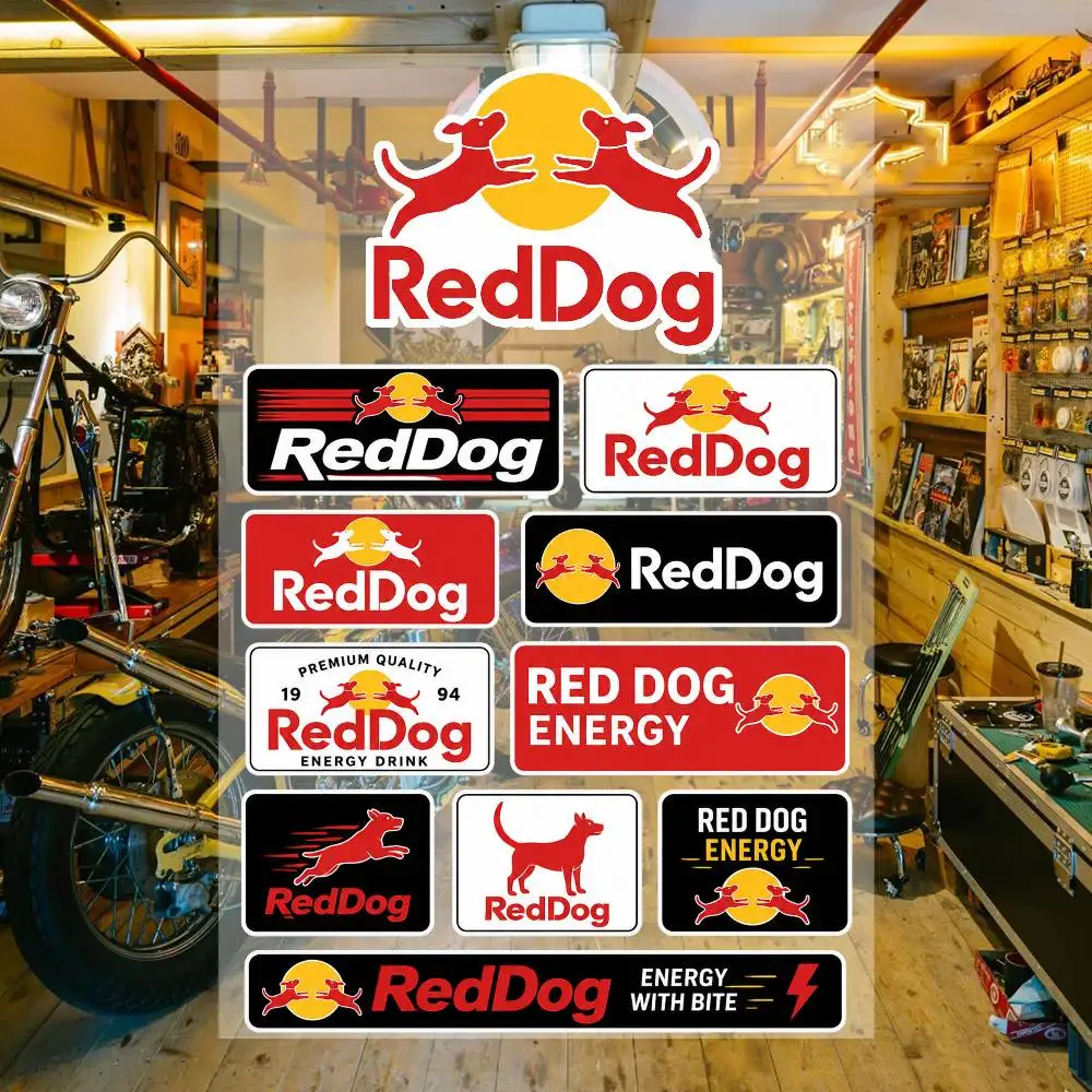R-E-D-D-O-G- Aesthetic Graffiti Waterproof PVC Stickers for Car Motorcycle Skateboard Helmet Notebook