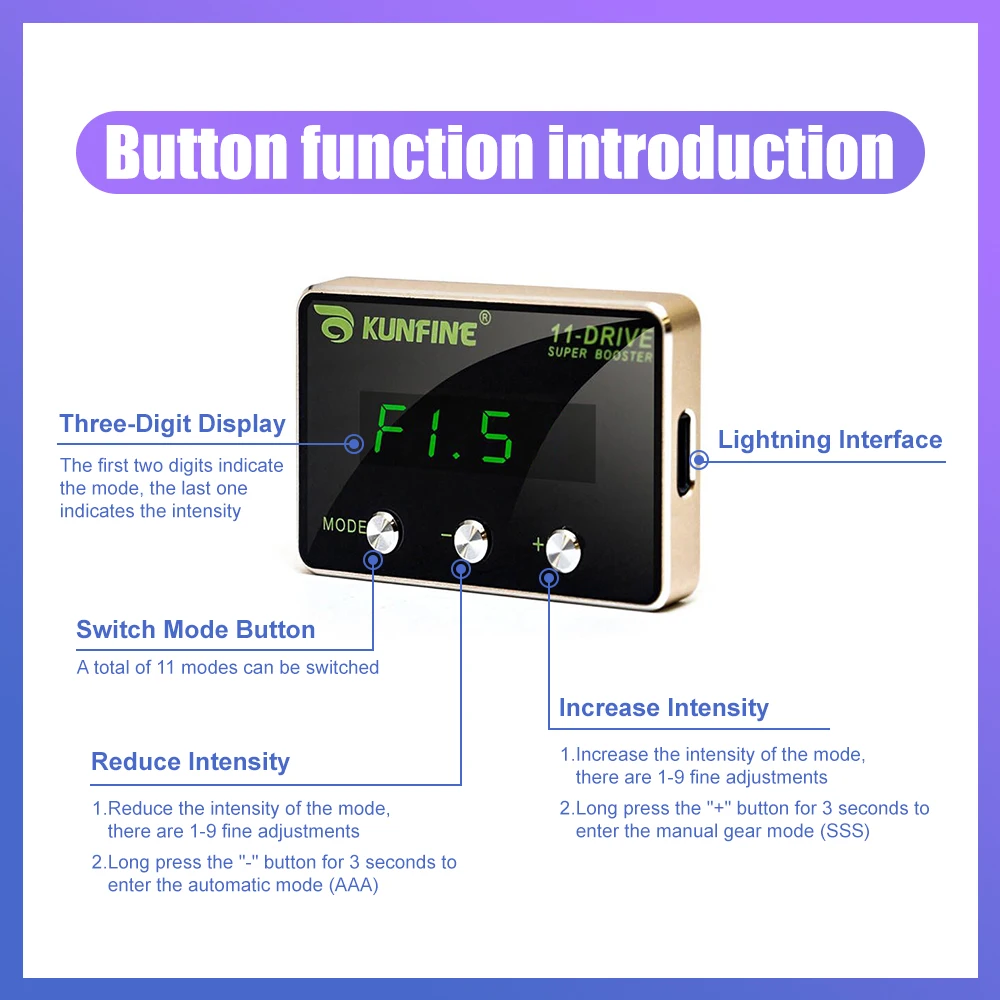 New version Tuning Parts Accessory Car Racing Accelerator Potent Booster Car Electronic Throttle Controller