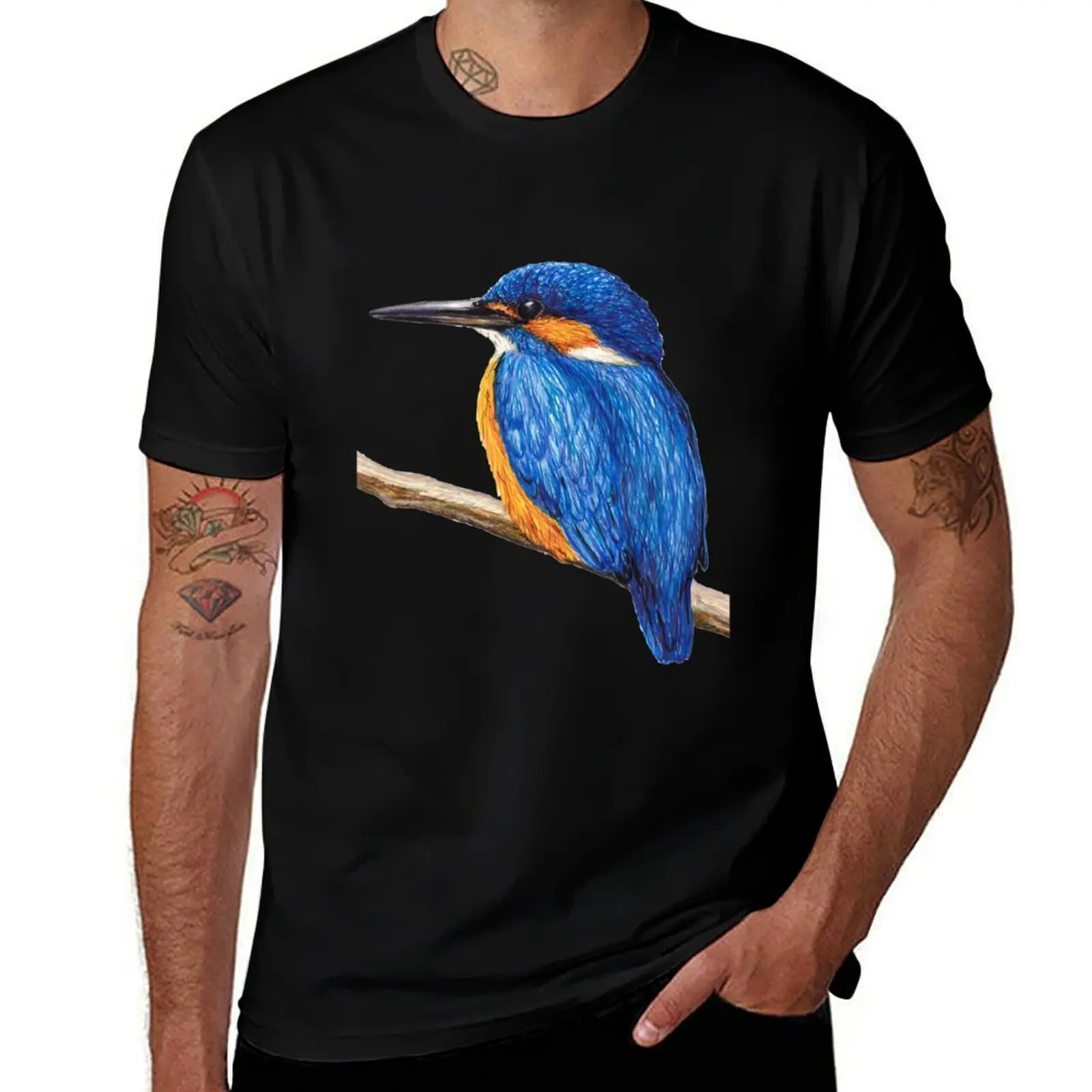 Kingfisher T-Shirt Modern Print Casual T-Shirt