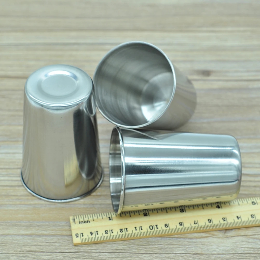 

2Pcs Stainless Steel Tumbler Cup Smooth Home Kitchen Outdoor 180ml Stainless Steel Cups Cup Water Tumbler