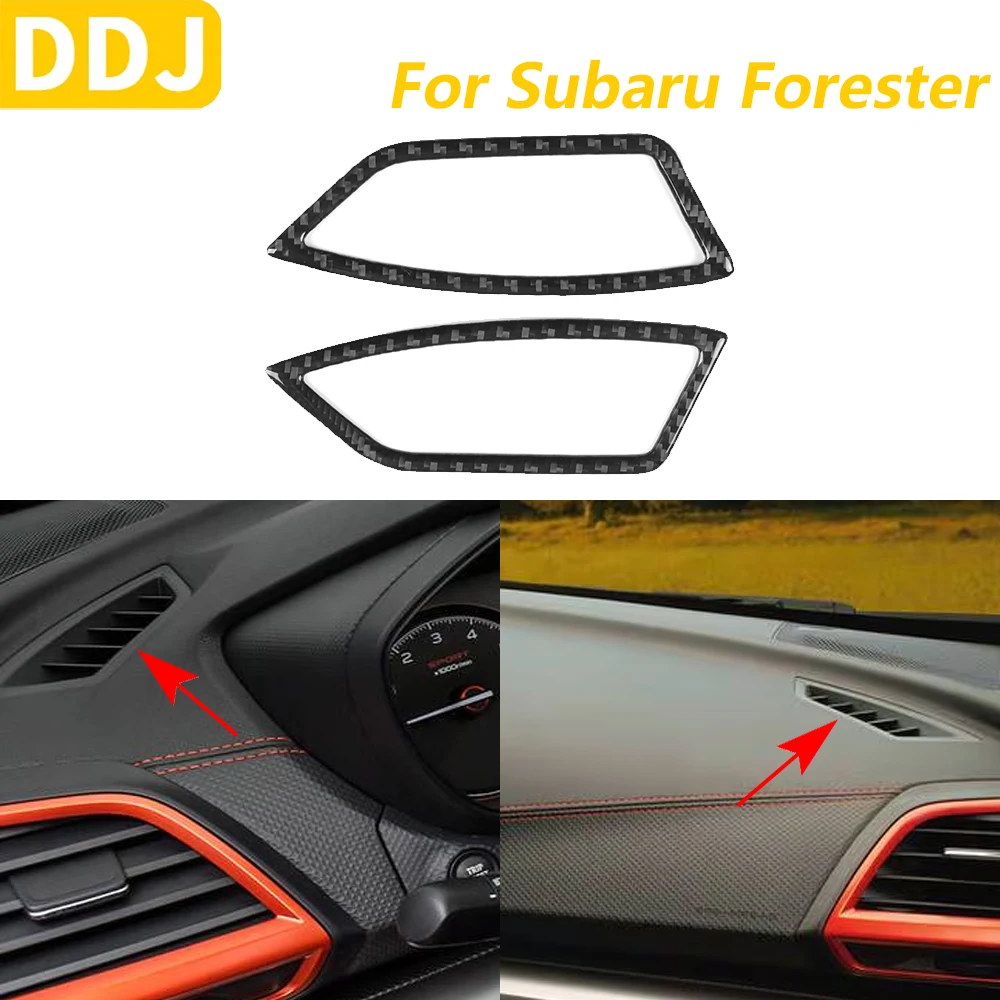

Для Subaru Forester 2019-2024 углеродное волокно приборная панель противозапотевающая крышка вентиляционного отверстия декоративные автомобильные аксессуары наклейка