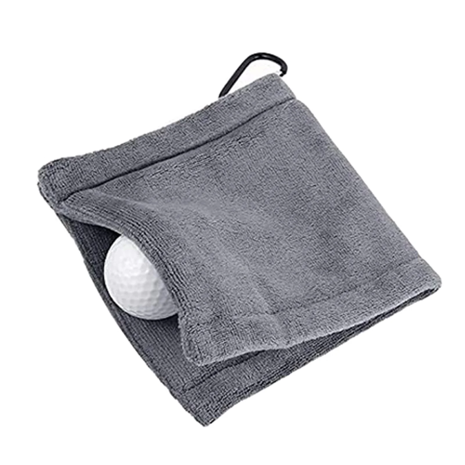 Microfiber Golf Tower Outdoor Sports Accessories High Water Absorption Golf Ball Cleaning Towels With Hook