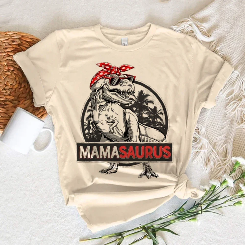 Dinosaur T-shirts Women Graphic Designer Japanese Top Female Manga Y2k Clothing Soft Fabric Quick Dry Summer