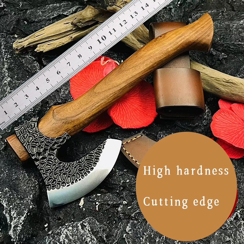 High hardness, sharp, and non sharp edged outdoor obstacle clearing axe, portable and multifunctional tool axe for outdoor use