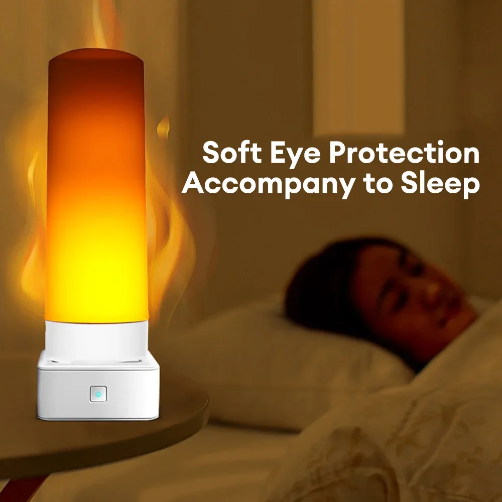 

Power Bank Camping Lighting Cigarette Lighter Effect Light USB LED Atmosphere Light Flame Flashing Candle Lights Book Lamp