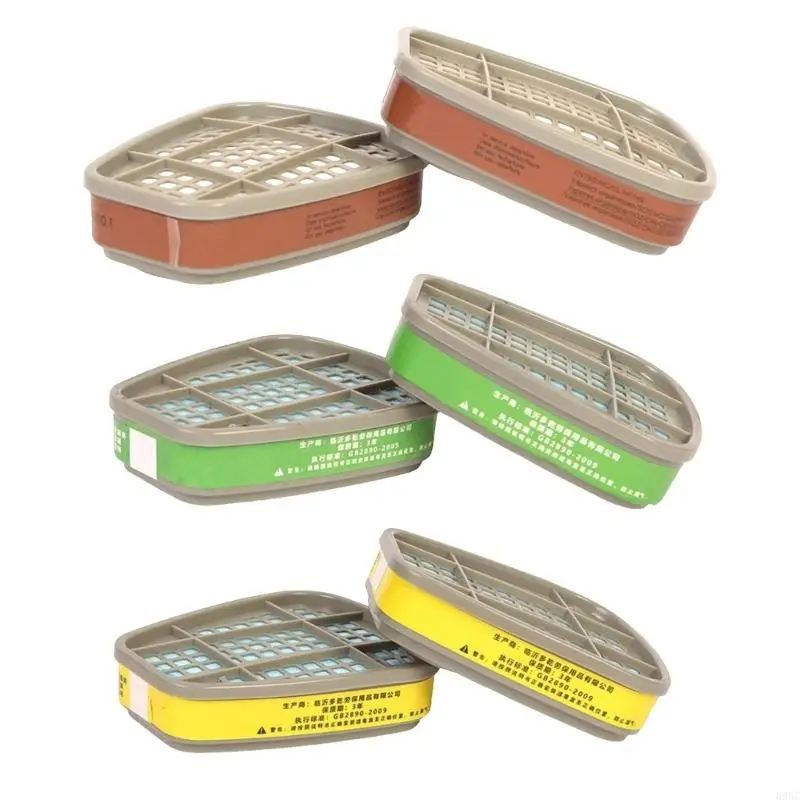 

Filter Cartridges for 6001 Facepiece Efficient Multi Gas Filtration for Respiratory Safety Against Dust and Gases 896C